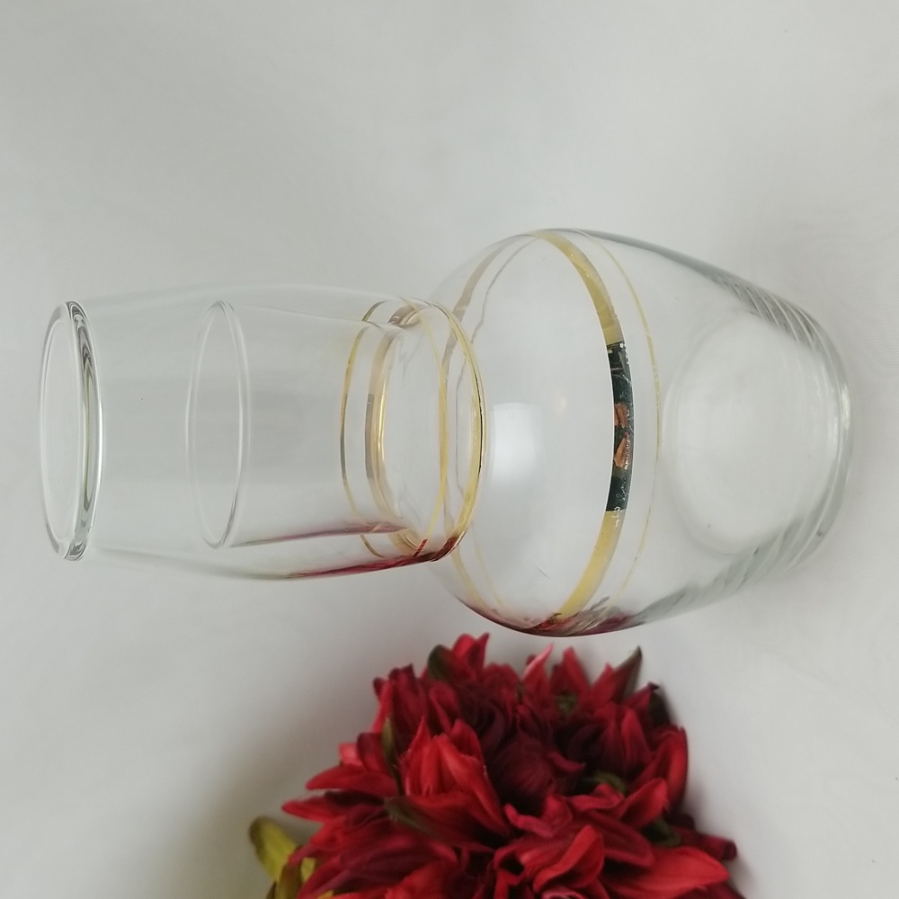 Libbey Mid Century Tumble Up Bedside Carafe